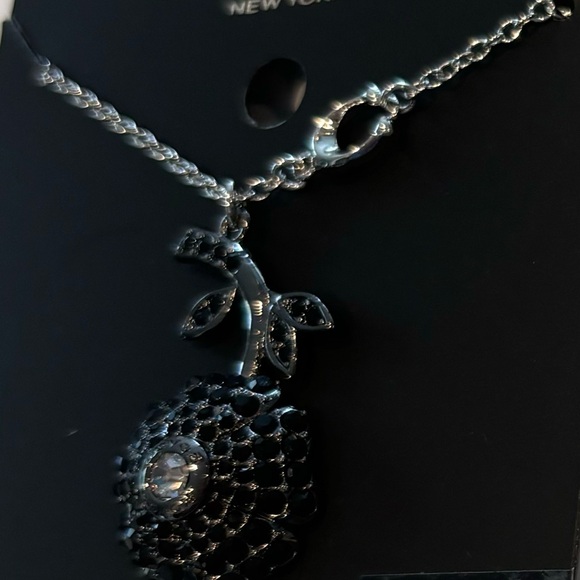 Coach Women’s Black and Silver Pendant Necklace - Picture 4 of 6